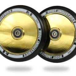 Root Industries - 120mm X 24mm AIR Pro Scooter Wheels -Envy shop AIR 120mm Black Gold Rush 9350759056577 63854.1651784128