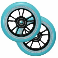 ENVY - 100MM WHEELS (PAIR) - BLACK / TEAL