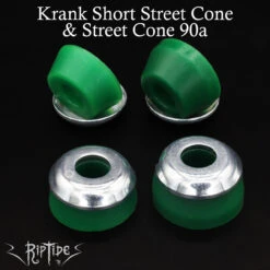 Krank Short Street Cone & Street Cone - 4 Pack -Envy shop RipTide Sports Skateboard Bushings Krank SSCSCO 90a Green 41995.1650319115