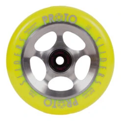 Proto Sliders 110mm -Envy shop STARBRIGHT YELLOW PRODUCT PHOTO 1 WHEEL scaled e1647032085452 45349.1647194961