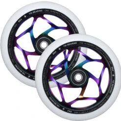 ENVY - 120MM X 30MM TRI BEARING WHEEL - OIL SLICK/WHITE -Envy shop W120TRI30OSWH2PK 49128.1598296219 08797.1640365987